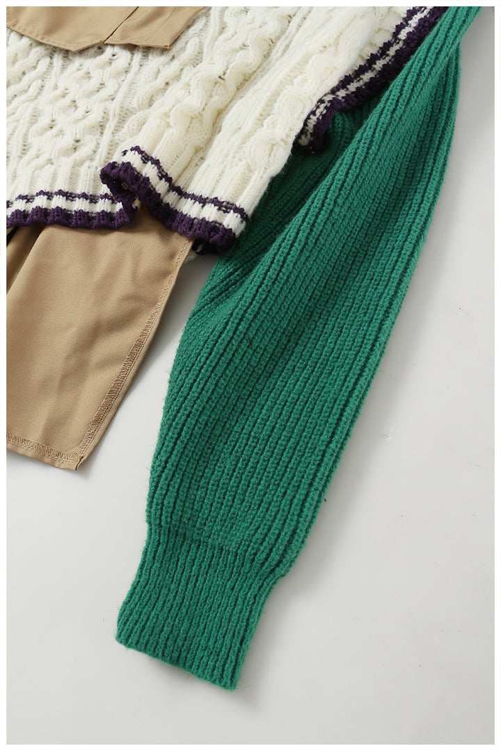 asymmetric knit vest layered shirt – MUSE