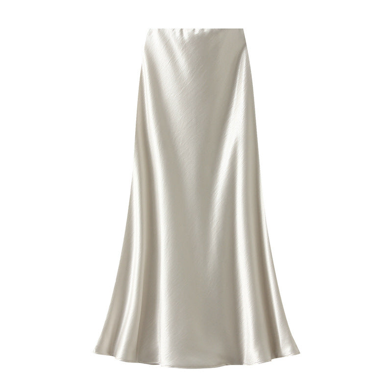 glossy satin mermaid maxi skirt – MIRABEL