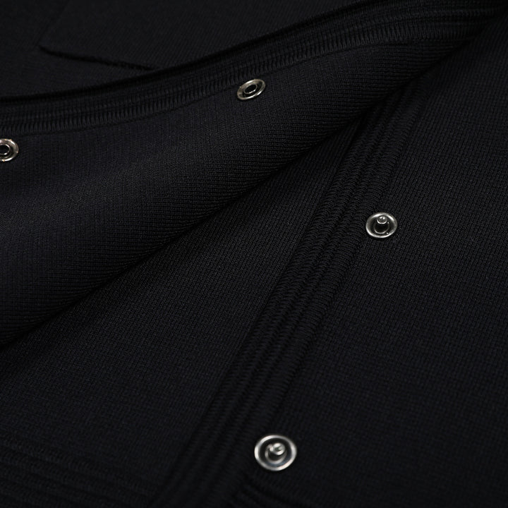 cropped cardigan jacket with pearl-embellished collar - ELLAZ