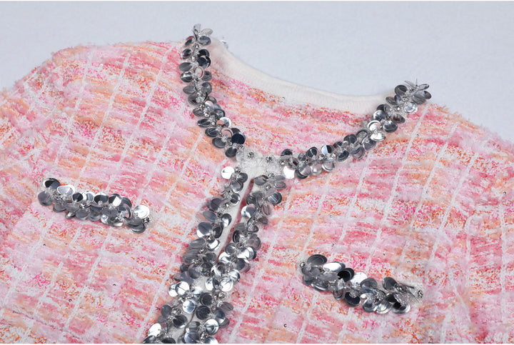 褶皱喇叭袖上衣和高腰裙套装，配腰带 – Rosiny 