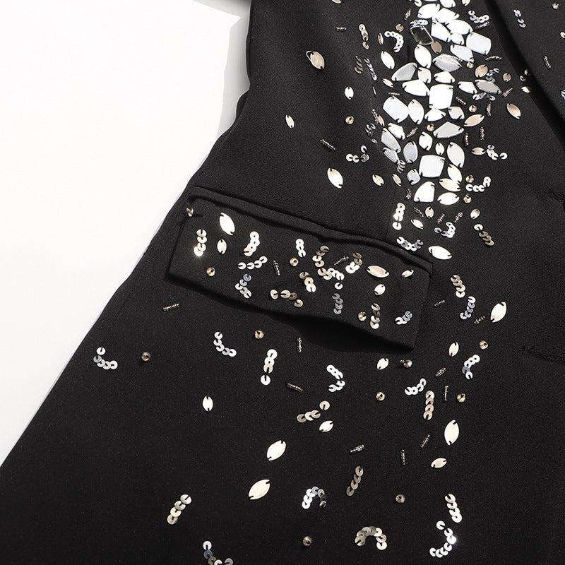 embellished tailored blazer with sequin details – ASTRID