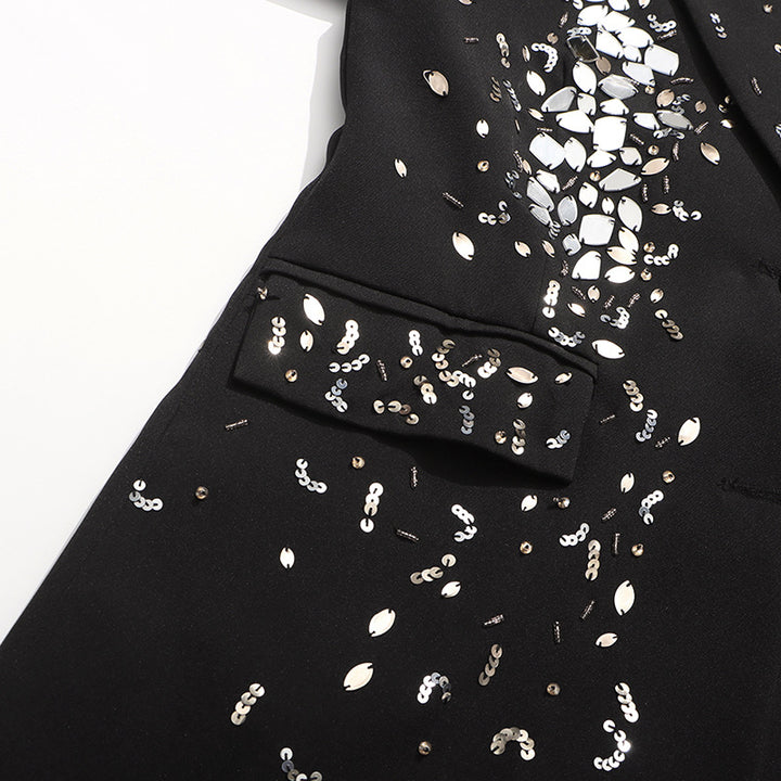 embellished tailored blazer with sequin details – ASTRID