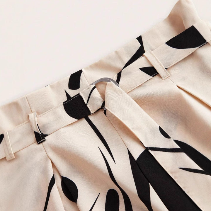 Abstract Print Wide-Leg Pants – ARIA