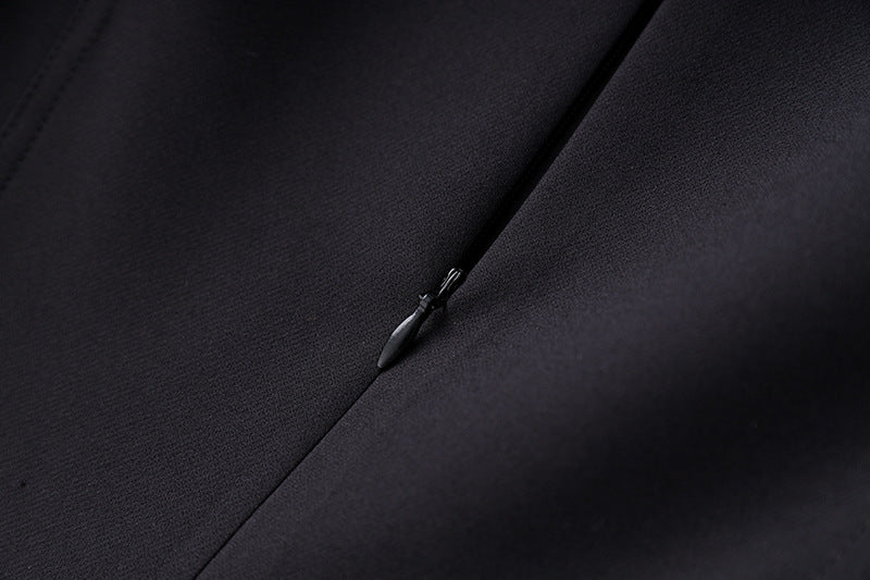 Wrap-front tailored blazer and wide-leg trousers set – GRAPHITE