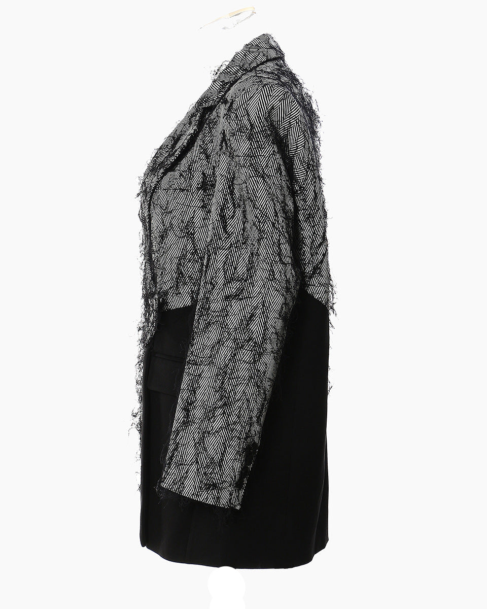 long blazer with contrast star panel – BASTRIND