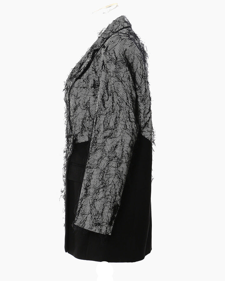 long blazer with contrast star panel – BASTRIND