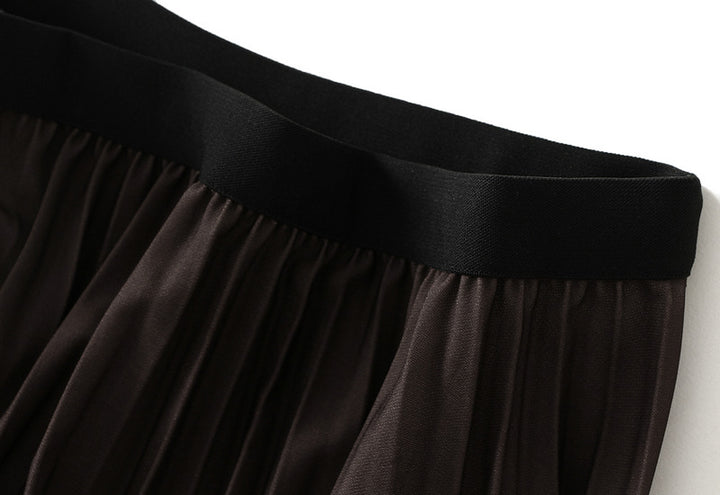 tie-dye pleated A-line midi skirt – MARBLE