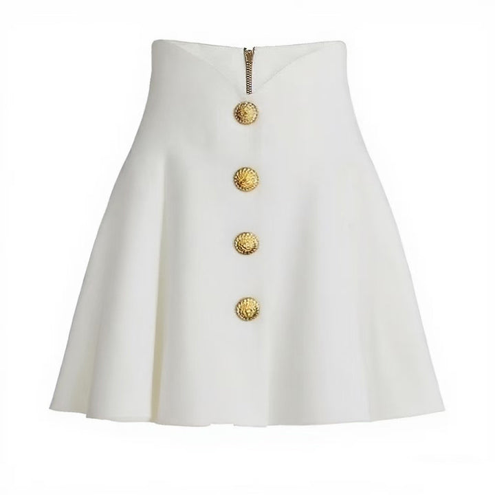 Plissiertes Oberteil mit ausgestellten Ärmeln und Maxirock-Set mit Taillengürtel – Rosiny 