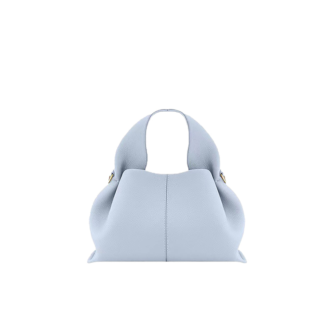 geweven rieten draagtas met dubbele leren handvatten – LÉONIE 