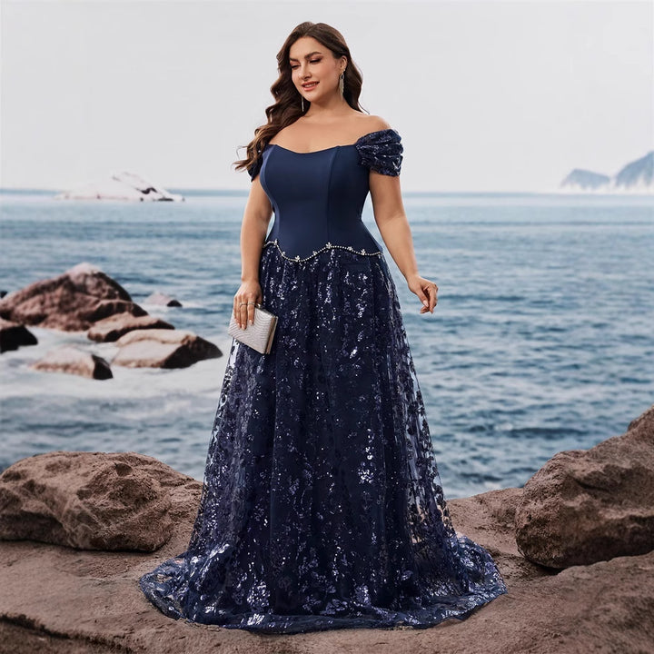 Geplooide top met uitlopende mouwen en maxi-rok set met tailleband – Rosiny 