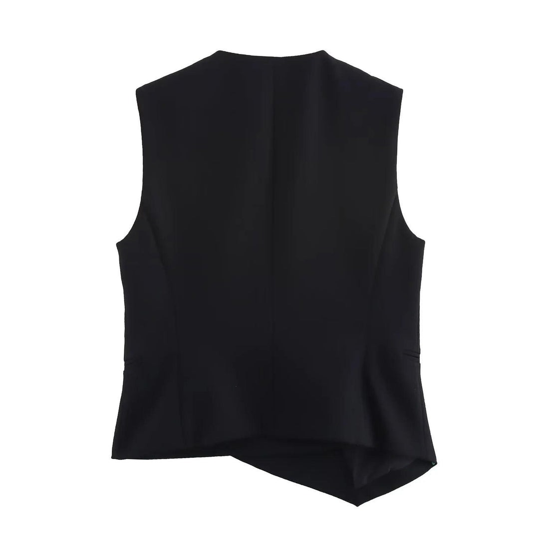 tailored sleeveless vest with wide-leg trousers set – ECLIPSE