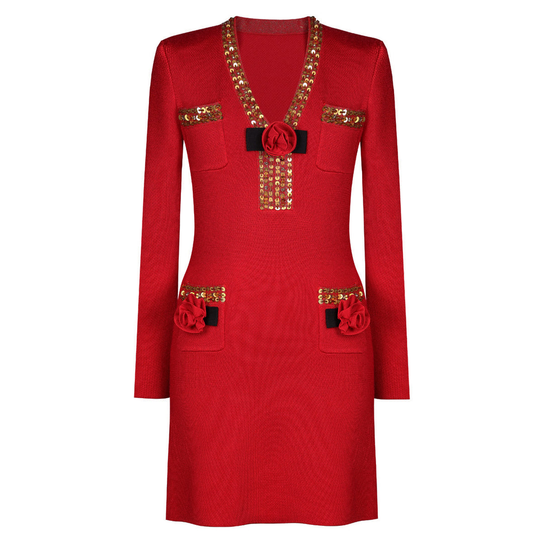 Geplooide top met uitlopende mouwen en maxi-rok set met tailleband – Rosiny 