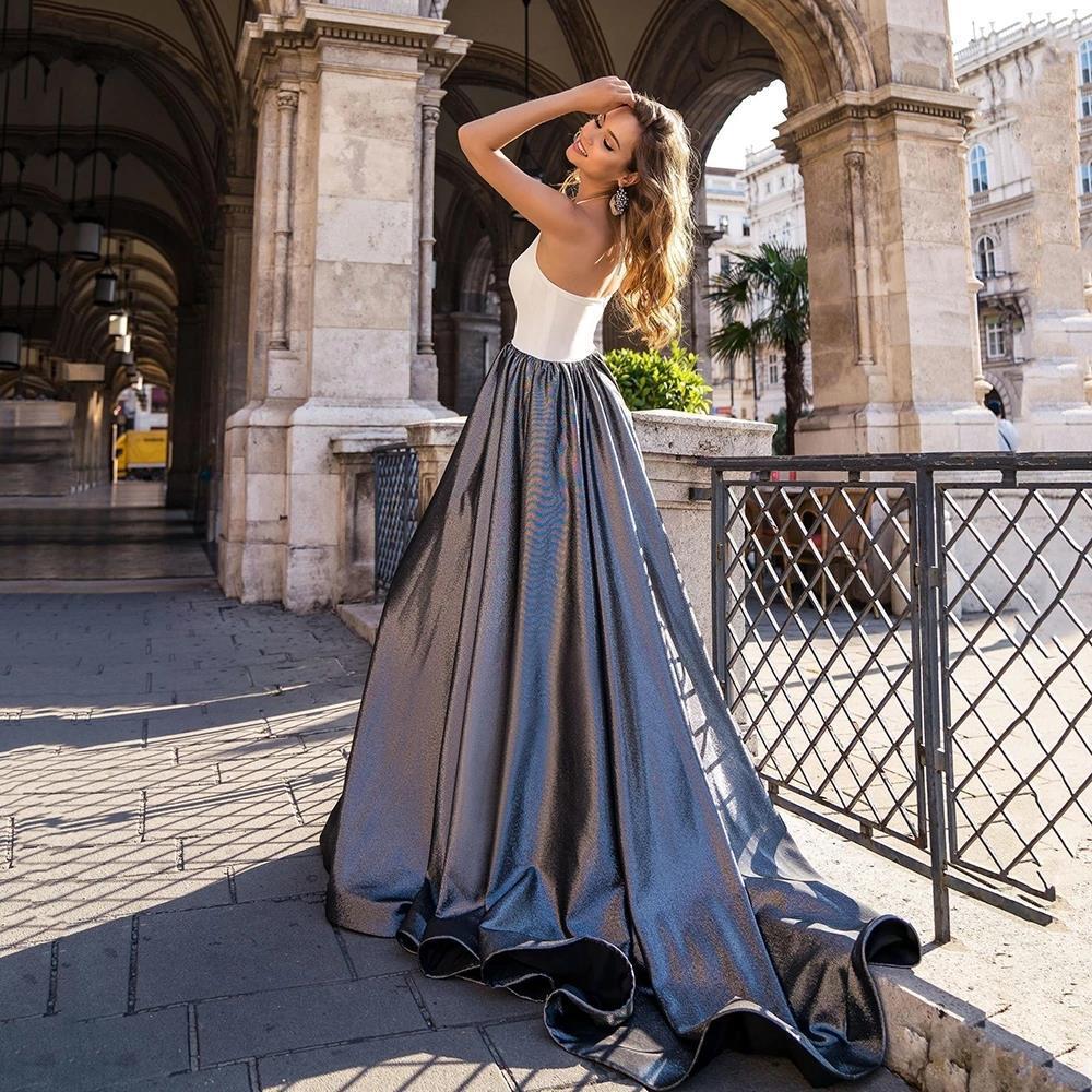 sleeveless ball gown with satin skirt - AURORIKA