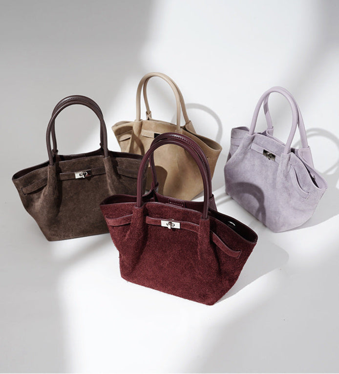 geweven rieten draagtas met dubbele leren handvatten – LÉONIE 