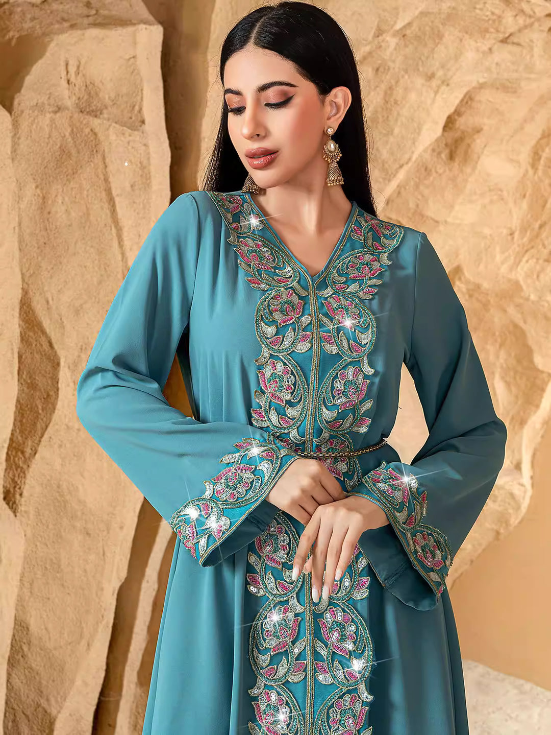 fluid sculpted evening dress with refined drape – CALISTA