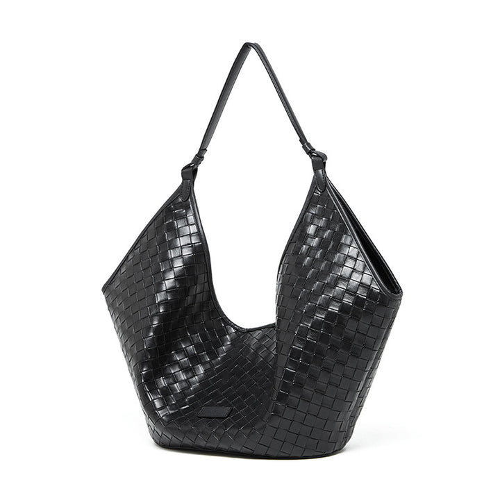 woven leather hobo bag with soft slouch silhouette – LUCIA