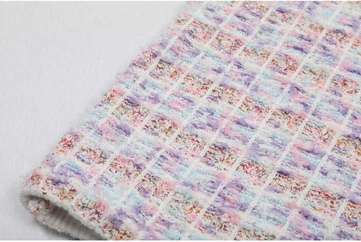 long-sleeve tweed mini dress with bow detailing – COLETTEXU