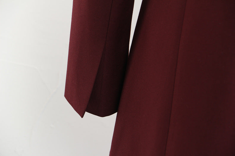 Asymmetric contrast lapel blazer – LUNA