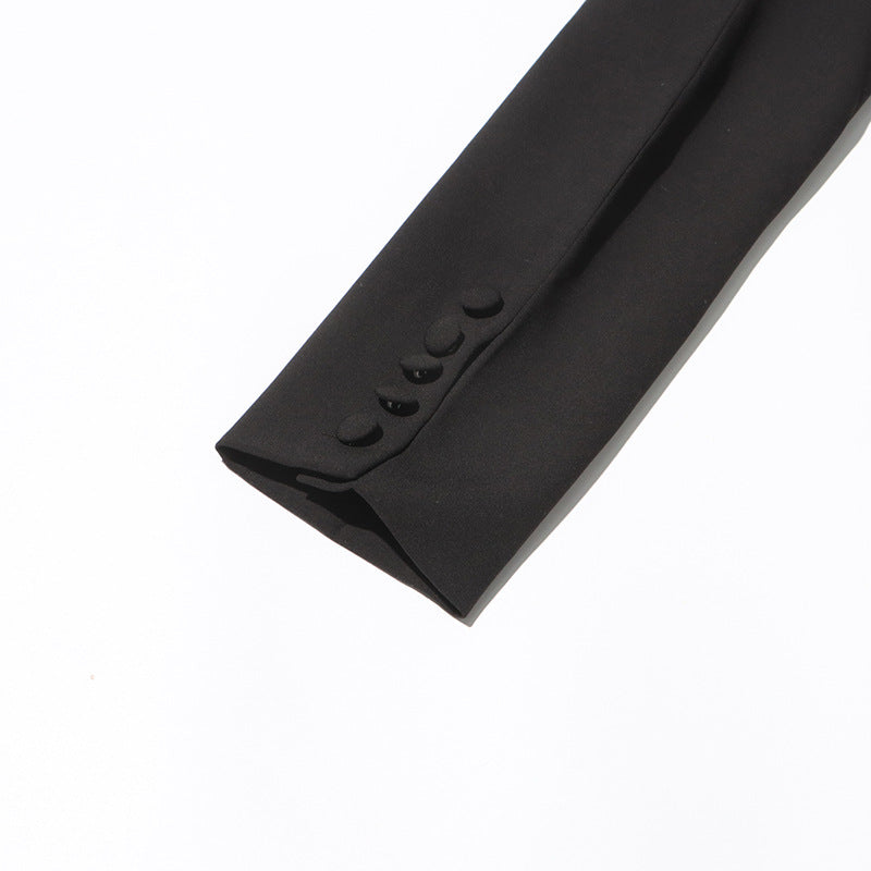 Geplooide top met uitlopende mouwen en maxi-rok set met tailleband – Rosiny 