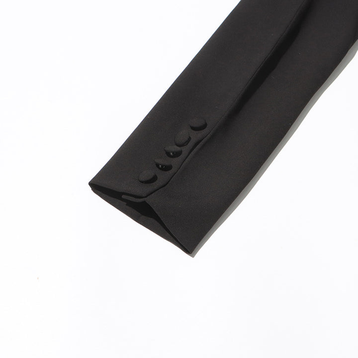 Geplooide top met uitlopende mouwen en maxi-rok set met tailleband – Rosiny 