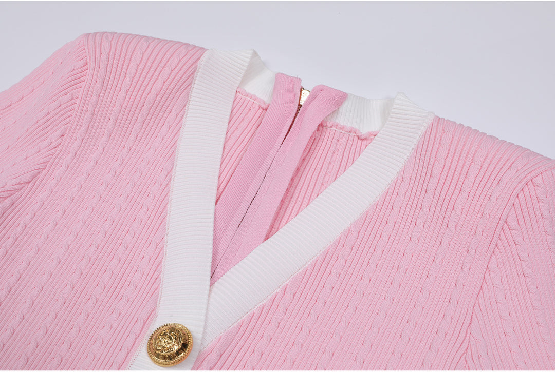 Haut à manches évasées plissées et ensemble jupe longue avec ceinture à la taille – Rosiny 