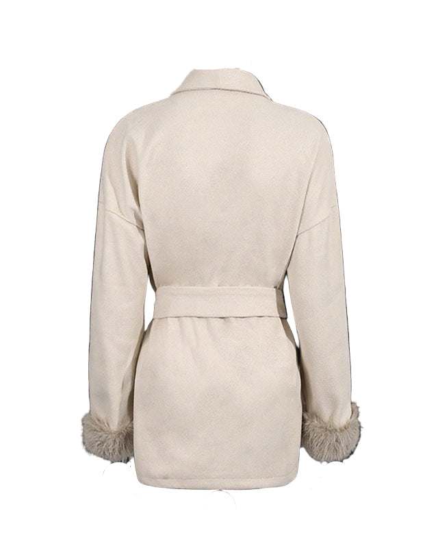 Plissiertes Oberteil mit ausgestellten Ärmeln und Maxirock-Set mit Taillengürtel – Rosiny 