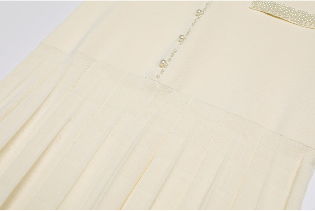 Plissiertes Oberteil mit ausgestellten Ärmeln und Maxirock-Set mit Taillengürtel – Rosiny 