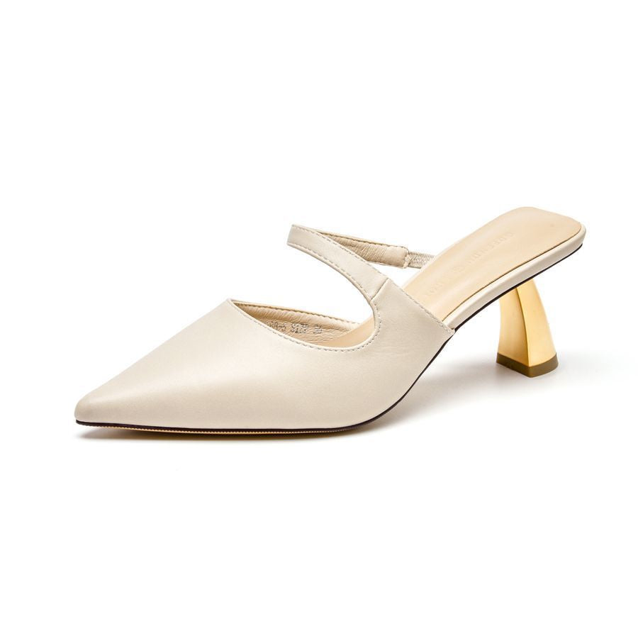 pointed-toe slip-on mules with block heel - ALIAWRU