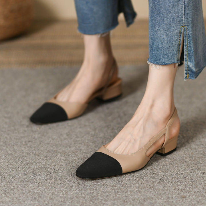 slingback pumps with contrast cap toe – CELINEDKI