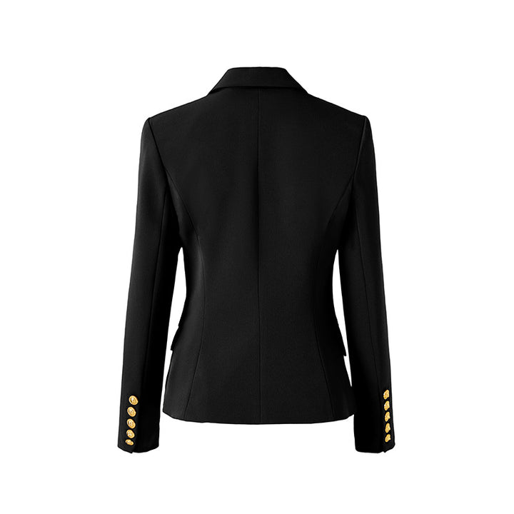 Double-breasted tailored blazer with gold buttons – REGAL