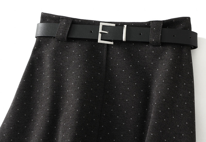 A-line midi skirt with micro-stud detailing – STELLA