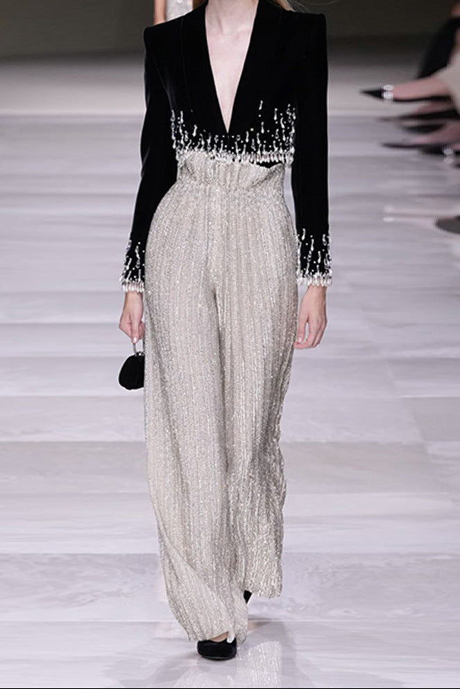 بليزر قصير مع هامش كريستالي – نورا