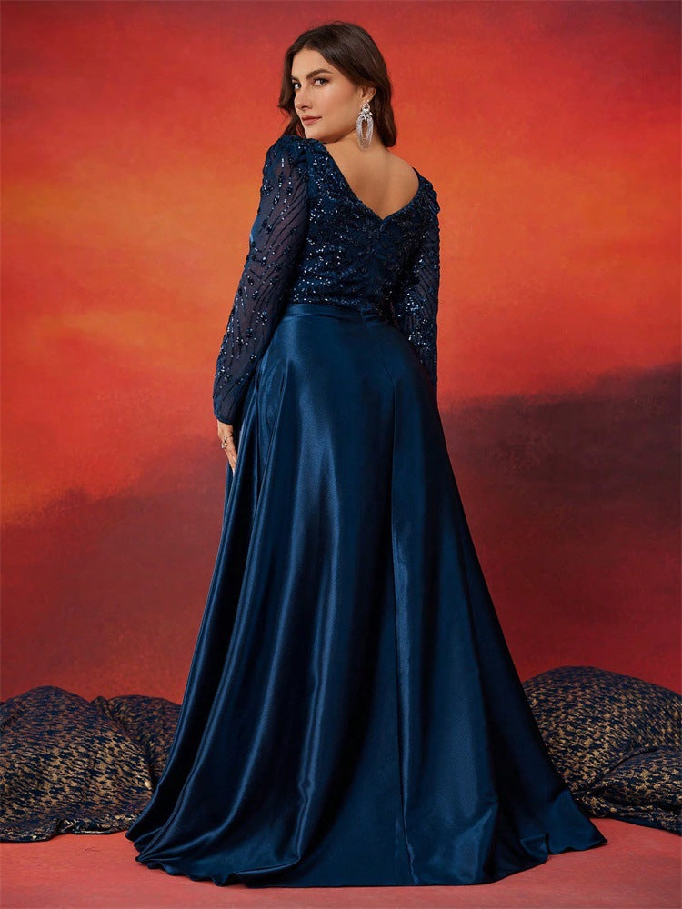 Geplooide top met uitlopende mouwen en maxi-rok set met tailleband – Rosiny 