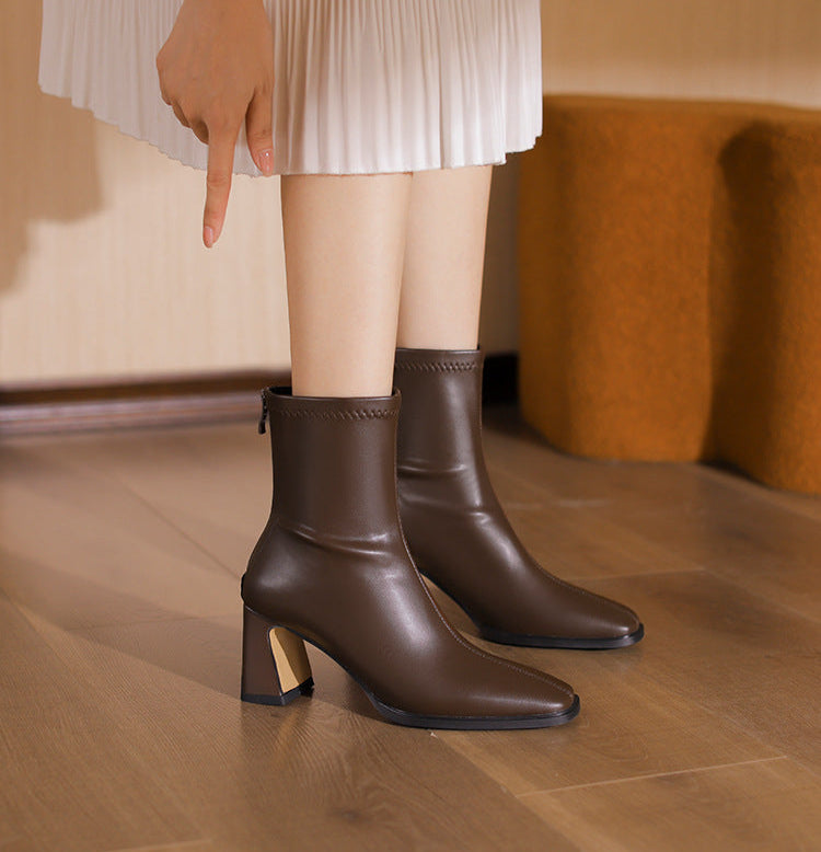 حذاء بكعب سميك ومقدمة مدببة - أوراسيف