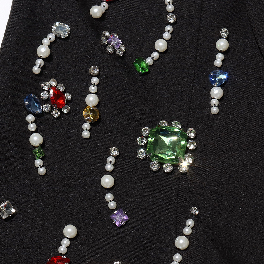 tailored jacket with jeweled embellishments – AURORAZNU
