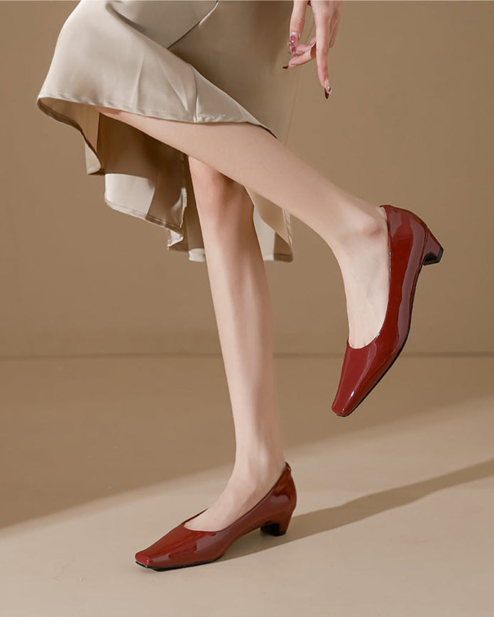 low-heel pumps with square toe - CELINALO