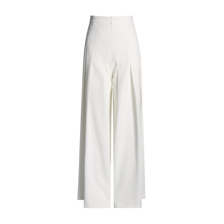 One-shoulder pleated wide-leg jumpsuit – AURORA