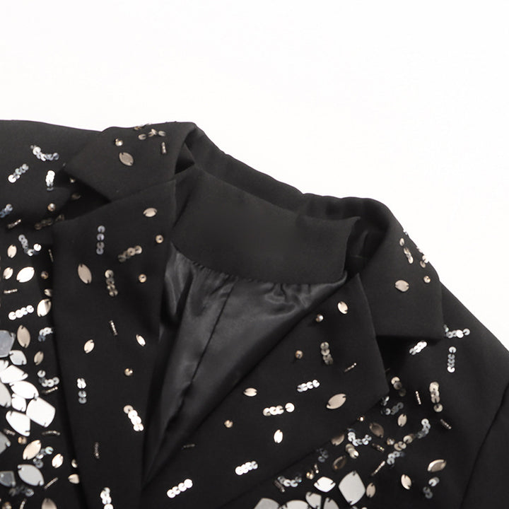 embellished tailored blazer with sequin details – ASTRID