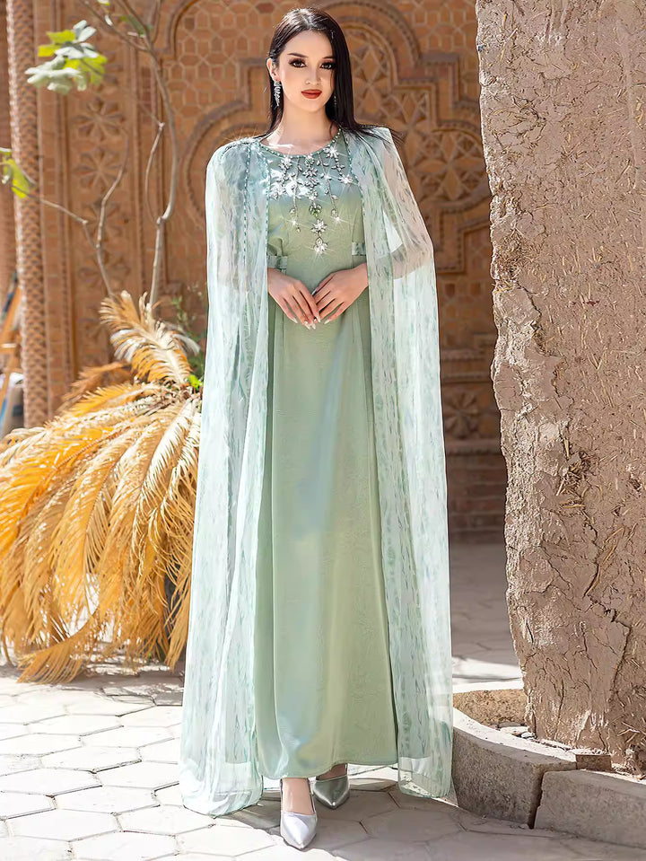 minimal sculpted evening dress with refined drape – CALYX