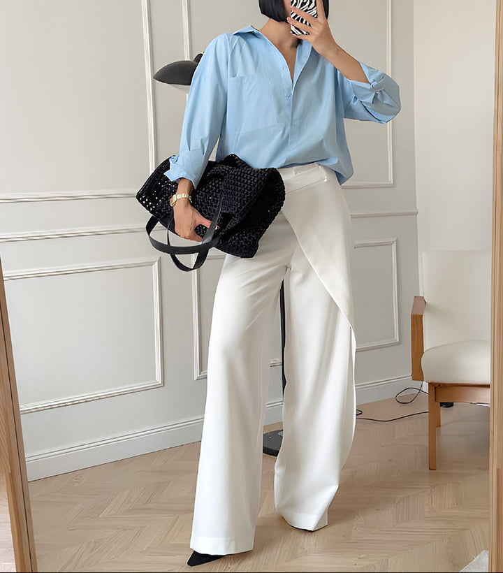 asymmetric overlay tailored pants – AVA