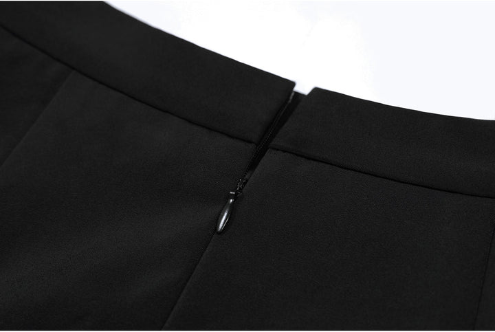 Geplooide top met uitlopende mouwen en maxi-rok set met tailleband – Rosiny 