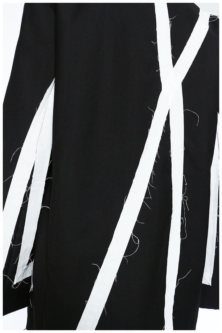 deconstructed contrast tape blazer – REBEL