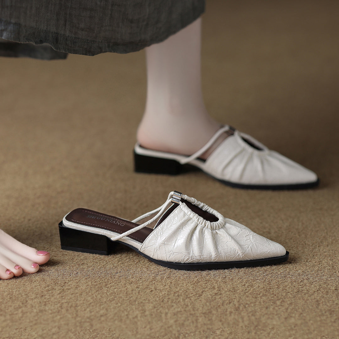 Geplooide top met uitlopende mouwen en maxi-rok set met tailleband – Rosiny 