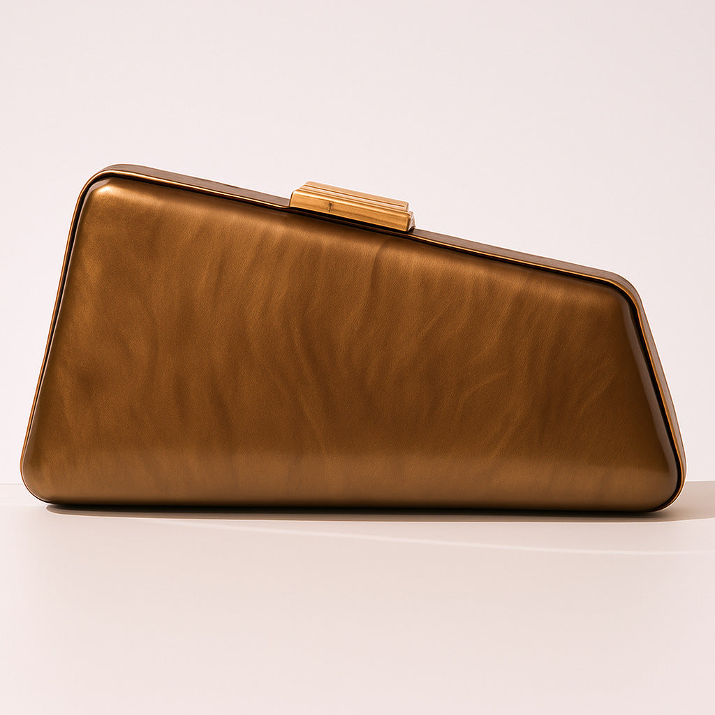 marbled lilac clutch with gold frame – LILURA