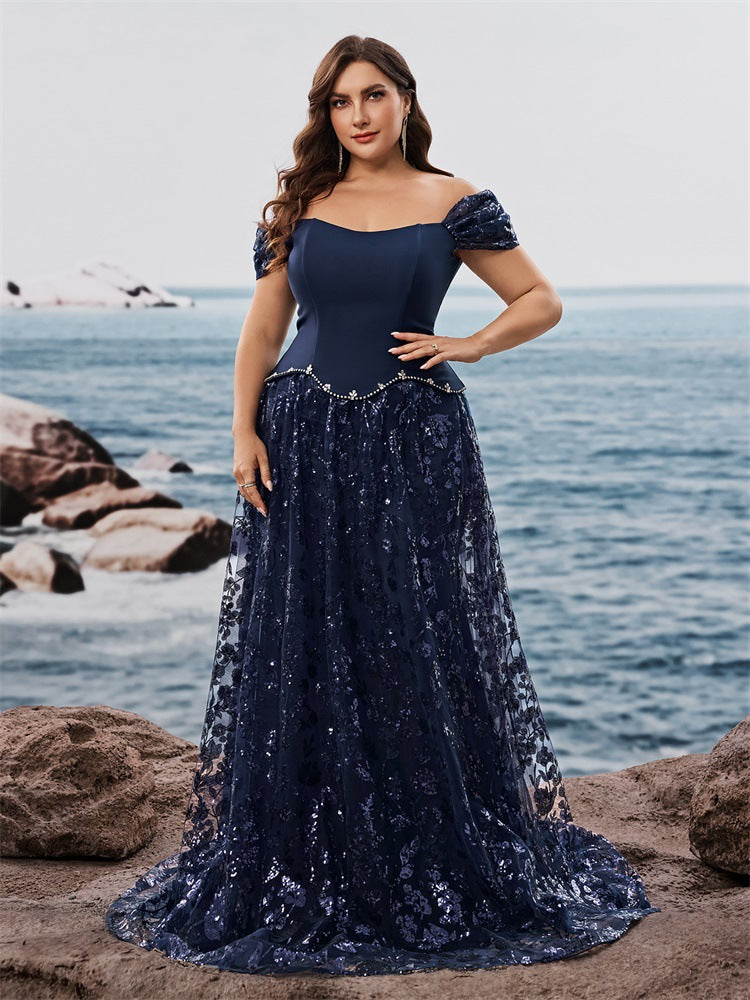 Geplooide top met uitlopende mouwen en maxi-rok set met tailleband – Rosiny 