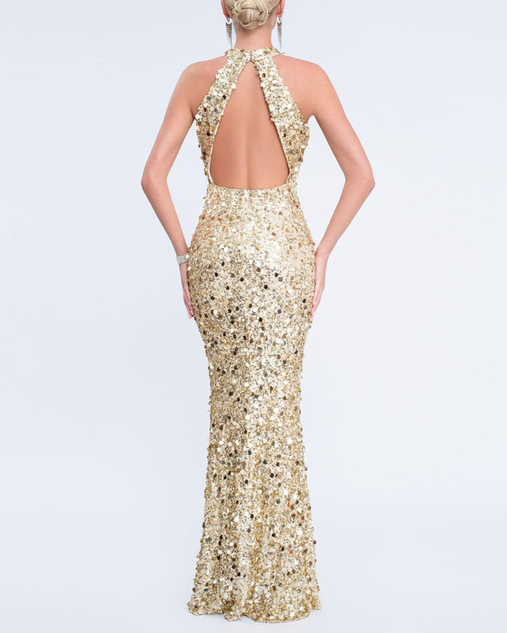 Geplooide top met uitlopende mouwen en maxi-rok set met tailleband – Rosiny 