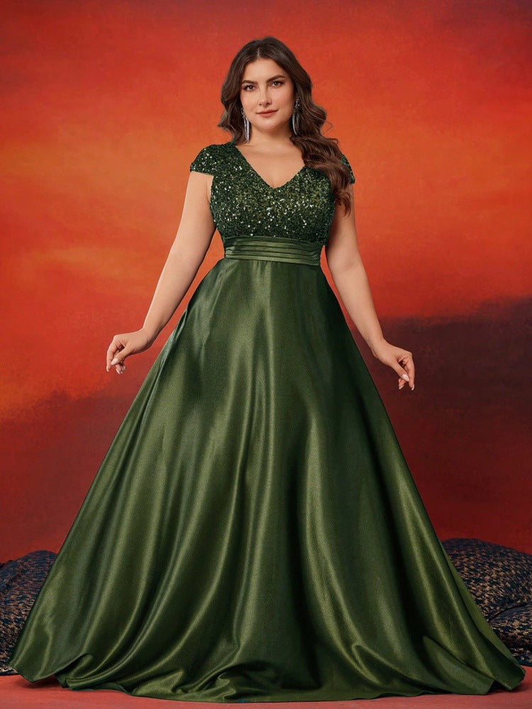 Geplooide top met uitlopende mouwen en maxi-rok set met tailleband – Rosiny 