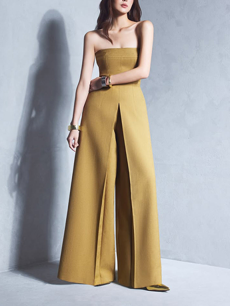 Geplooide top met uitlopende mouwen en maxi-rok set met tailleband – Rosiny 