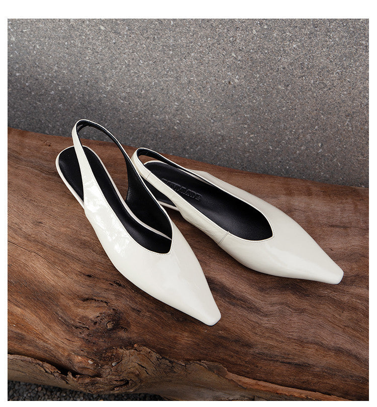 حذاء بكعب مفتوح من الخلف ومقدمة مدببة - أوراري