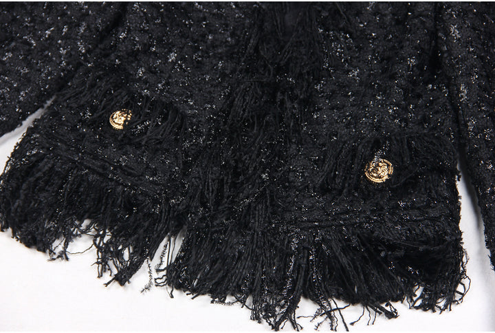 Geplooide top met uitlopende mouwen en maxi-rok set met tailleband – Rosiny 